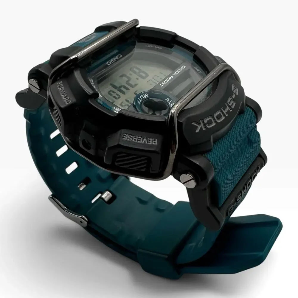 Casio G-Shock GD-400-2 Teal Black Digital Watch 3434 Face Guards 200M